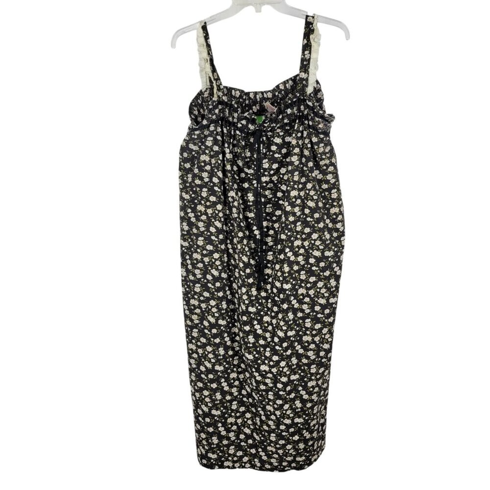 VTG 90s Grunge Prairie Floral Midi Sundress Cottagecore Ditsy Daisy Y2K XL